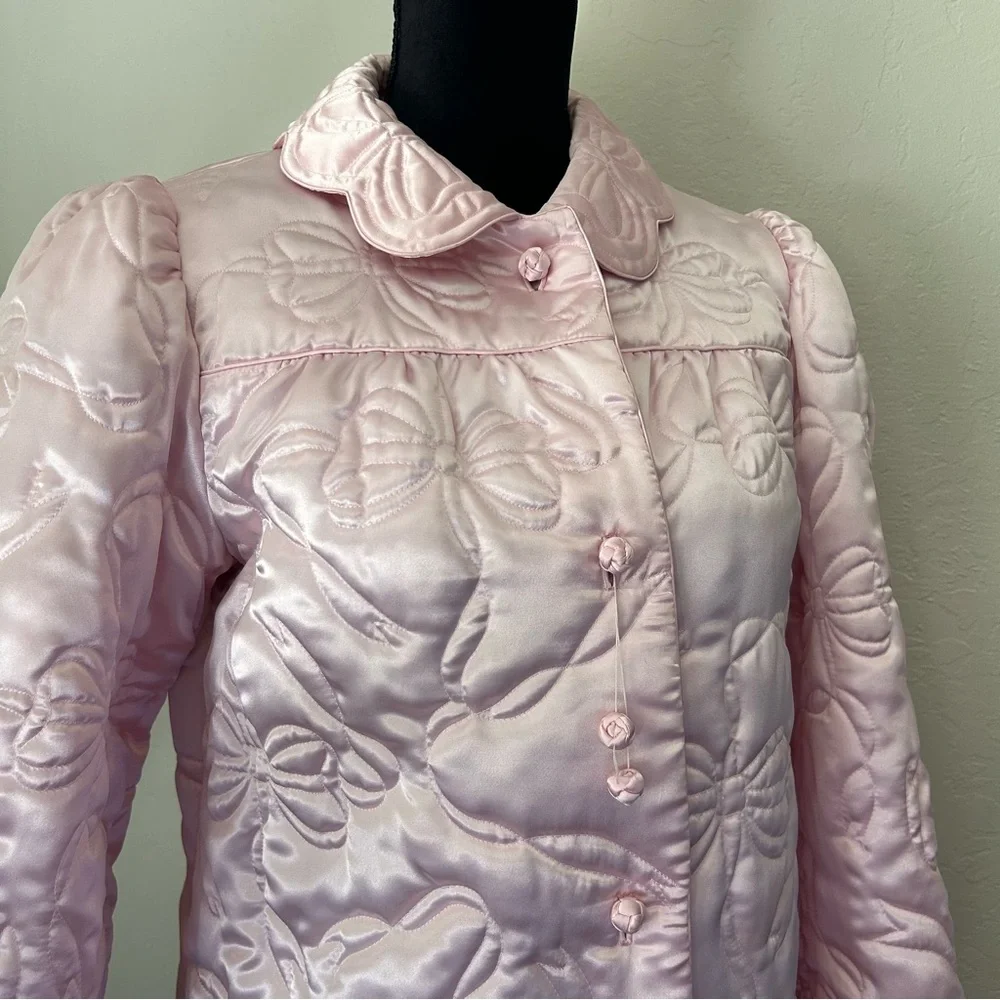 Vintage 50s Coquette Bow Puffer I. Magnin Coat - Picture 3 of 13